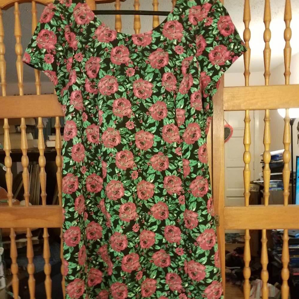 Forever 21+ Floral Skater Dress 2X XXL 3X